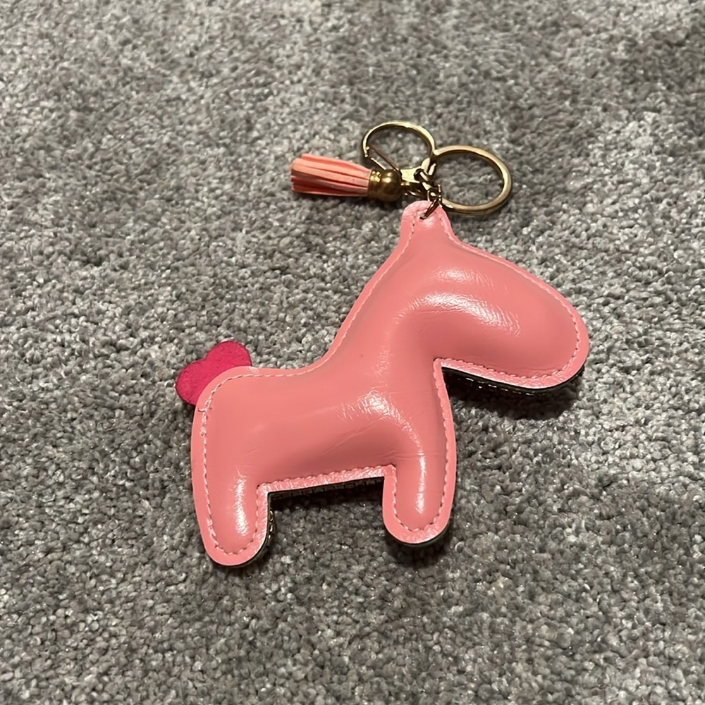Pink Rhinestone Horse Bag Charm - Picture 3 of 3